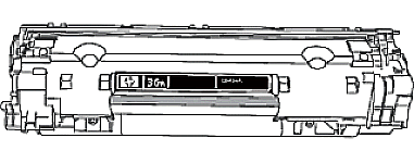 Toner HP CB436A, 36A - černý
