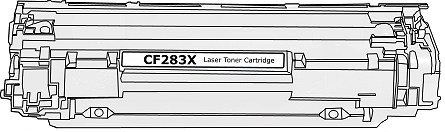 Toner HP CF283X, 83X - černý