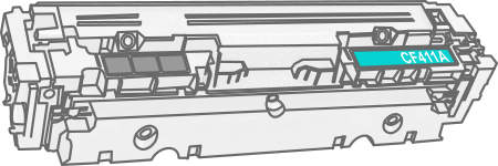 Toner HP CF411A, 410A - azurový